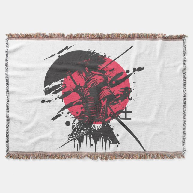 Cobertor Espírito Bushido: Estética do Guerreiro Samurai (Frente)