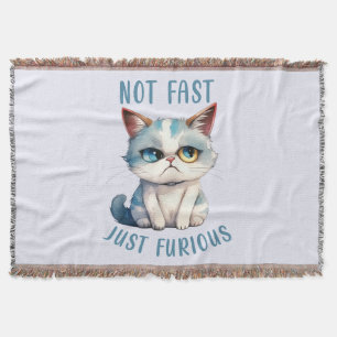 Cobertor Espírito Felino da Fiery - Design de Gato Irritado