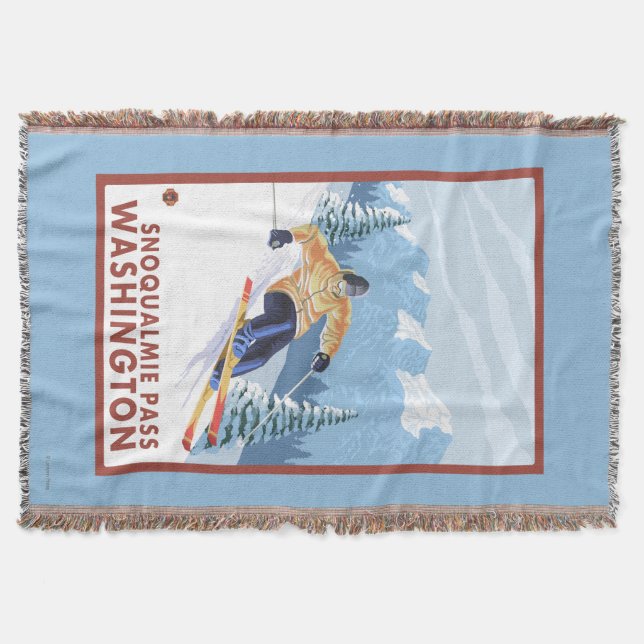 Cobertor Esquiador da neve de Downhhill - passagem de (Frente)