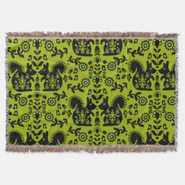 Cobertor Esquilo Arte Foliar Nórdica Escandinava