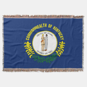 Cobertor Estado do Kentucky Bandeira Impressão Patriótico