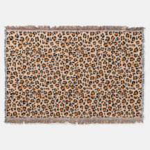 Estampa de leopardo laranja e marrom