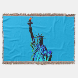 Cobertor Estátua Azul da Liberdade