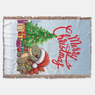 Cobertor Estegossauro de Natal de bebê bonito/caprichoso