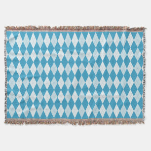 Cobertor Estilo Argyle Azul Peacock Forma Diamante Pequena