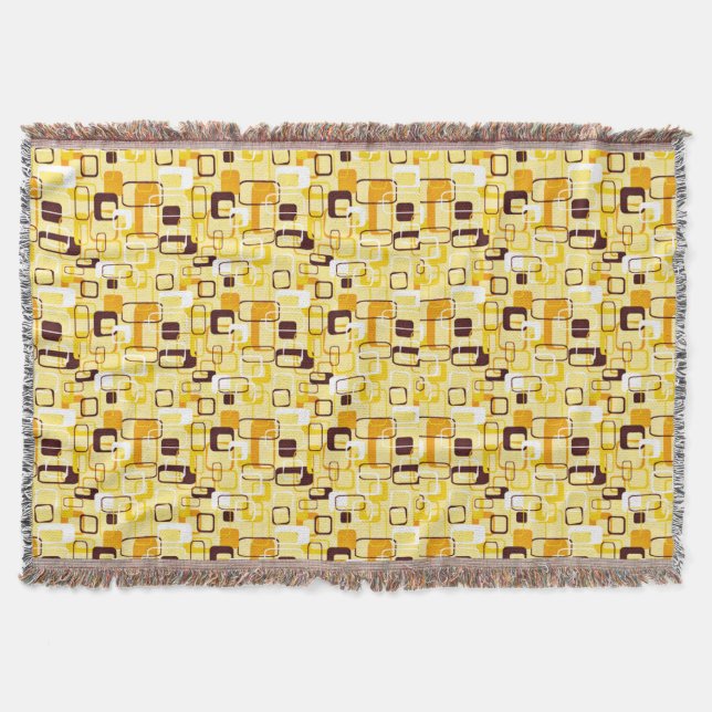 Cobertor Estilo de abstrato amarelo e preto moderno (Frente)
