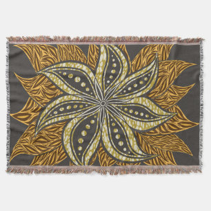 Cobertor Estilo de Batik Floral Abstrato africano