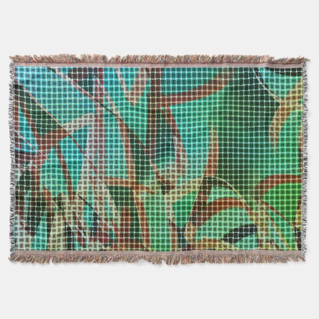 Cobertor Estilo de cestos de palha seca semelhante a castan (Frente)