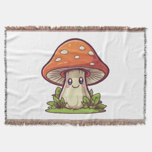 Cobertor Estilo kawaii fofo, procura de cogumelos
