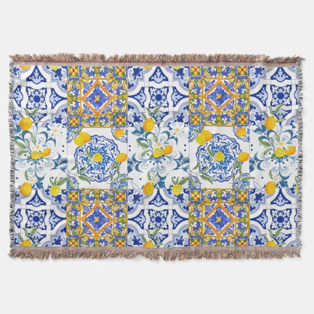Cobertor Estilo siciliano, arte de verão   (Frente)