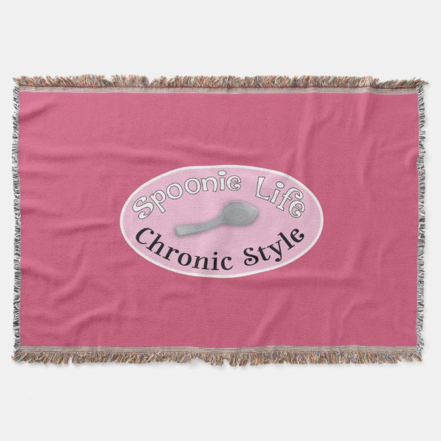 Cobertor Estilo Spoonie - Rosa (Frente)