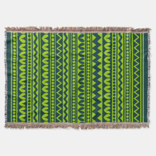 Cobertor Estilo Tribal - Floresta Escura no Verde Marciano
