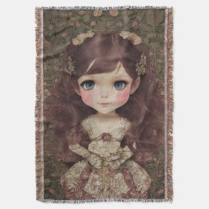 Cobertor Estilo Vintage Bonito e Adorável Chibi Kawaii Raiz