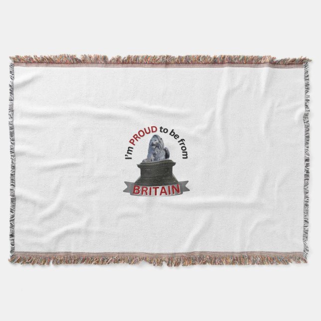 Cobertor Estou Orgulhoso de ser britânico (Frente)