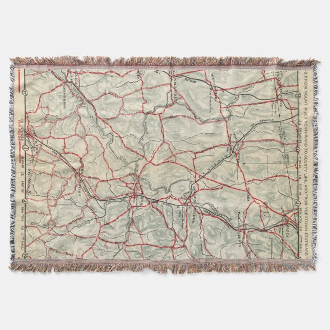 Cobertor Estradas da bicicleta em New York e em connecticut (Frente)