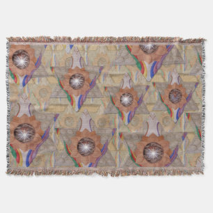 Cobertor "Estrela de David" em couro e camuflado