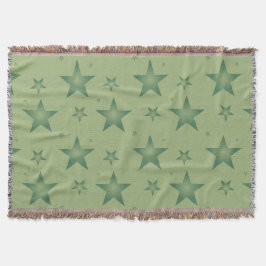 Cobertor Estrelas Elegante e Na moda em Verde Sage