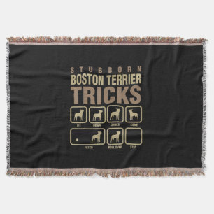 Cobertor Estúpido Boston Terrier engana Cachorro sobre T-S
