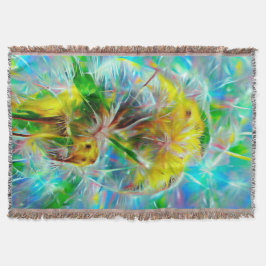 Cobertor Eteal Dandelions em Neon Dreamscape