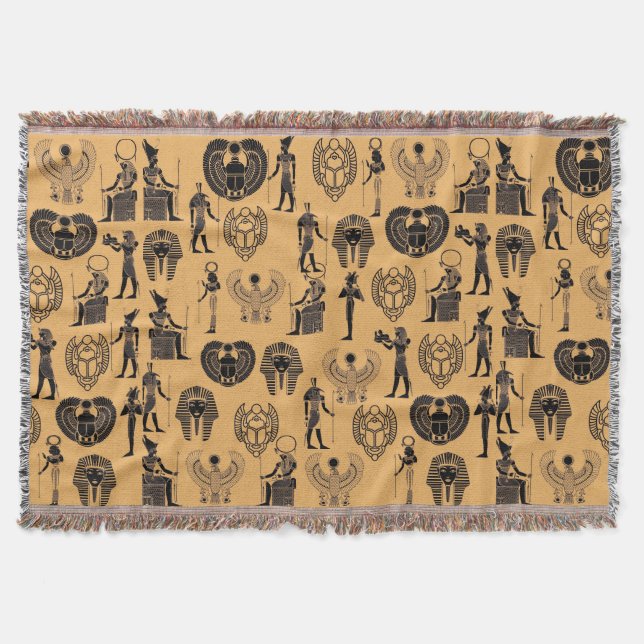 Cobertor Eternal Sands: Egyptian Antique Elegance for Time (Frente)