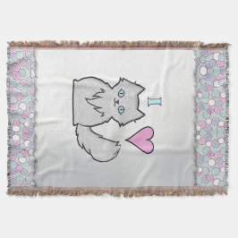 Cobertor Eu Adoro Gatinhos Brancos Fluffy