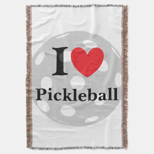 Cobertor "Eu Amo Pickleball" (Frente Vertical)
