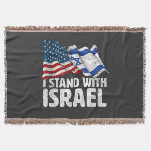 Cobertor Eu Apoio Israel EUA Bandeira Americana