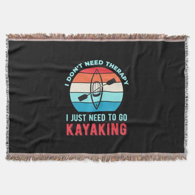 Cobertor Eu Só Preciso Ir Kayaking (Frente)