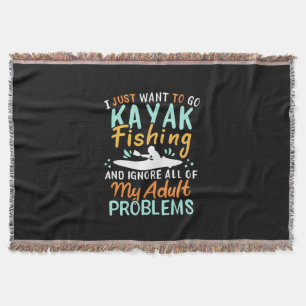 Cobertor Eu Só Quero Ir Pescar Kayak