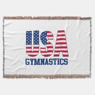 Cobertor EUA com American Flag Gymnastics Sports