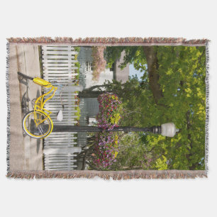Cobertor EUA, Michigan, Ilha Mackinac. Bicicleta Amarela