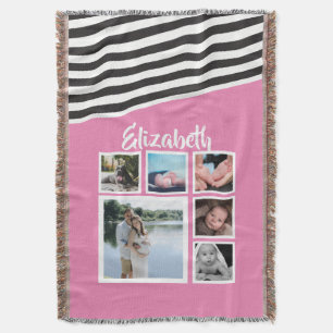 Cobertor Exclusivo Personalizado, em Faixa Rosa