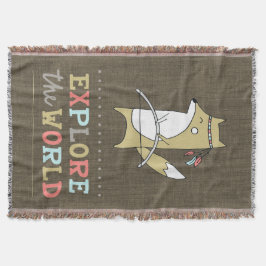 Cobertor Explore o World Boho Fox Kids