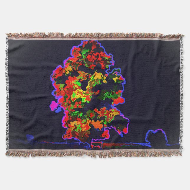 Cobertor Explosão de árvore neon (Frente)