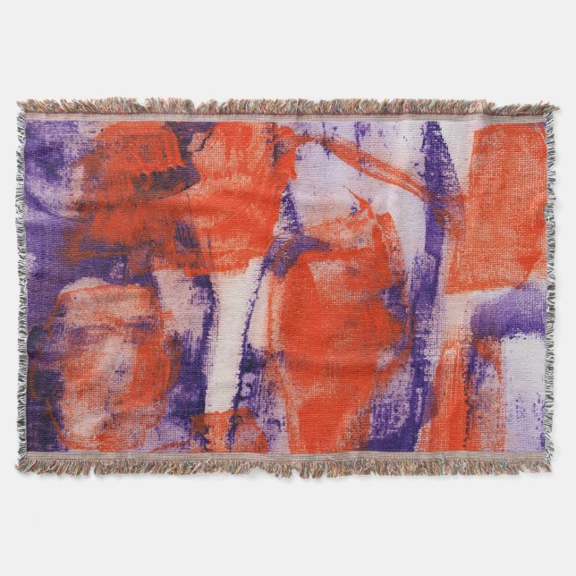 Cobertor Expressão abstrato nº 12 por Michael Moffa (Frente)