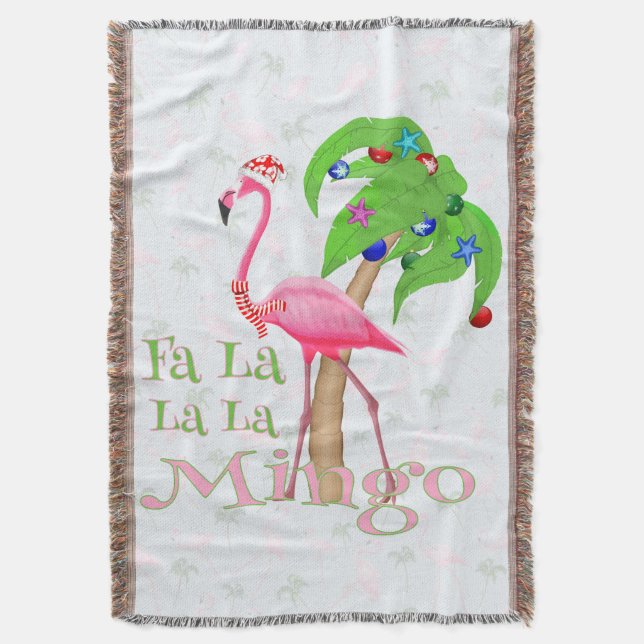 Cobertor Fa La Flamingo Xmas (Frente Vertical)
