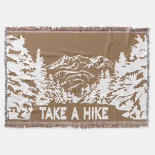 Cobertor Faça uma citação de Hike, paisagem monocromática d