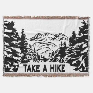 Cobertor Faça uma citação de Hike, paisagem monocromática d