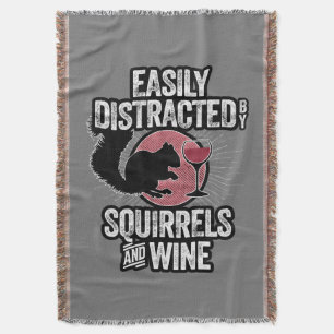 Cobertor Facilmente distraído por esquilos e vinhos