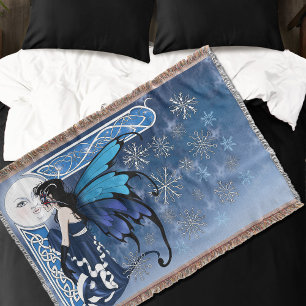Cobertor Fada de Lua de inverno Azul