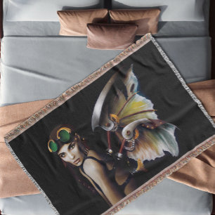 Cobertor fada mecânica steampunk