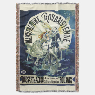 Cobertor Fadas Art Nouveau Vintage, Pierrot da Bicicleta Lu