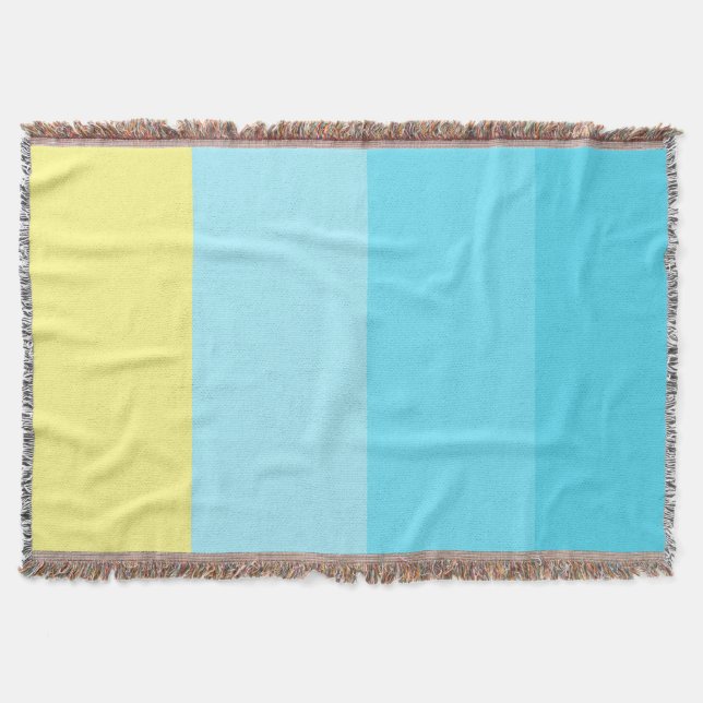 Cobertor Faixa de cores mista personalizada (Frente)