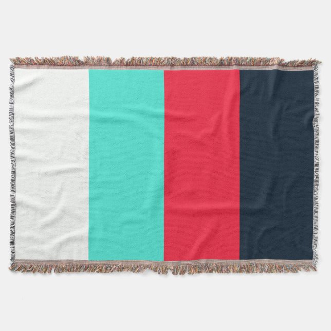 Cobertor Faixa de cores mista personalizada (Frente)