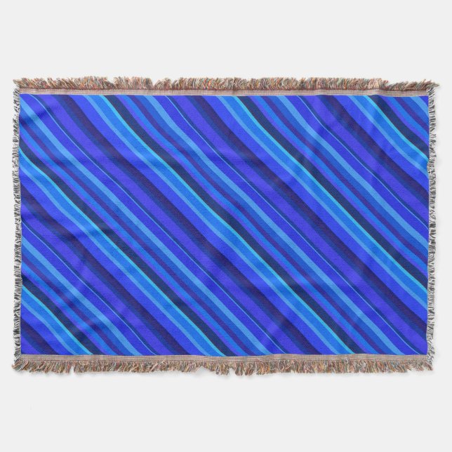 Cobertor Faixa diagonal azul (Frente)