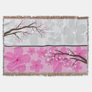 Cobertor Faixas de Flor de Cerejeira