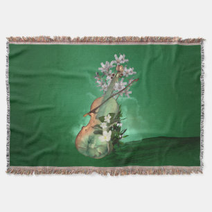 Cobertor Fantástico violino com flores