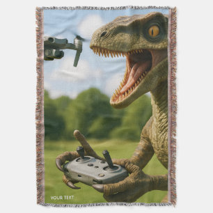 Cobertor Fantasy Cute Dinossaur Drone Forest