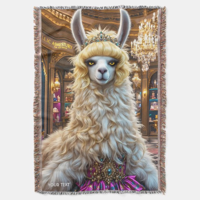 Cobertor Fantasy Cute Drama Llama Queen (Frente Vertical)