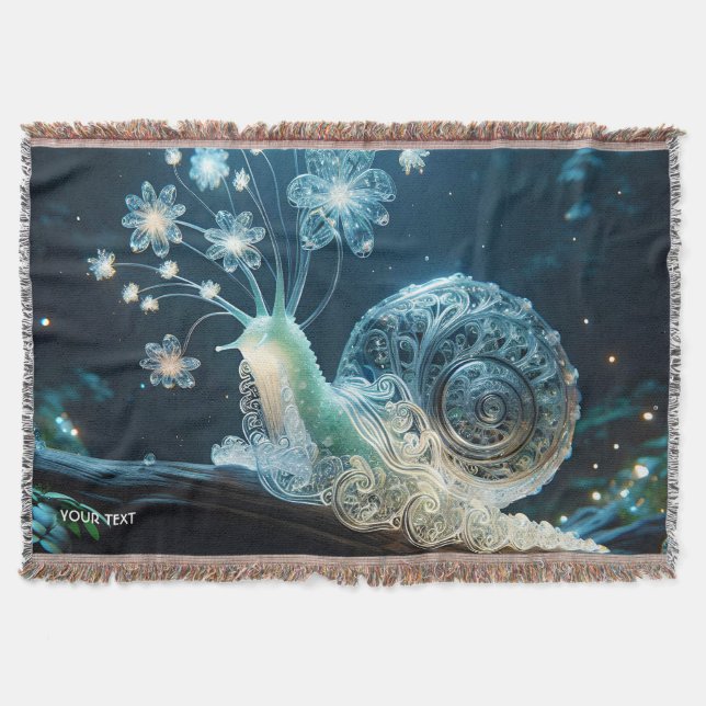 Cobertor Fantasy Cute Glass Snail Sea (Frente)